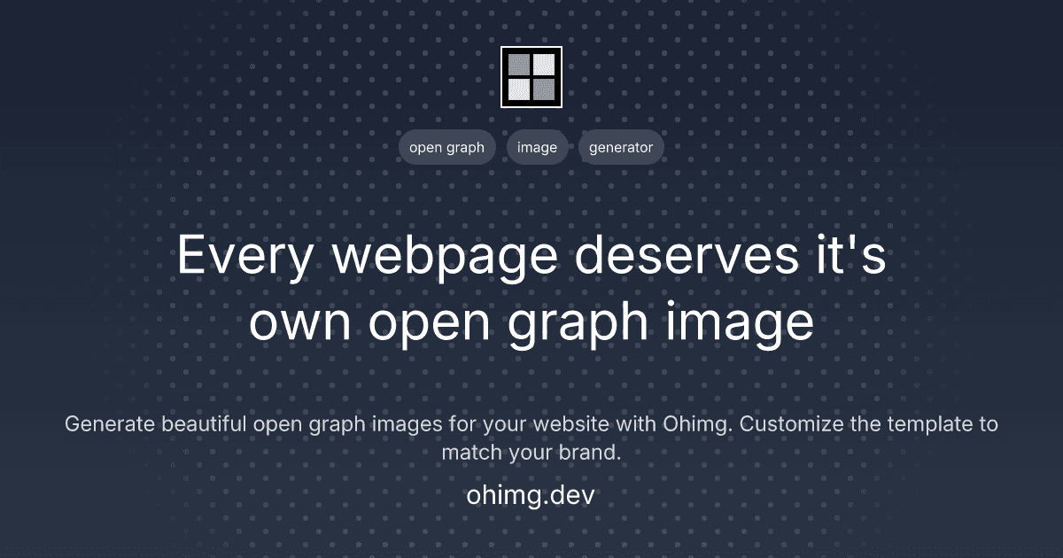 Generate Unique Social Images for Every Web Page