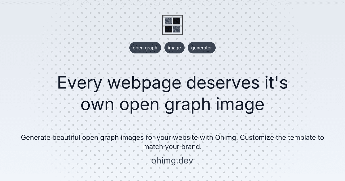Generate Unique Social Images for Every Web Page